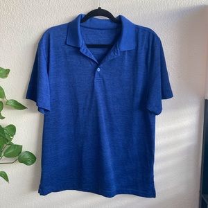Haggar M/L Blue collared tee-shirt